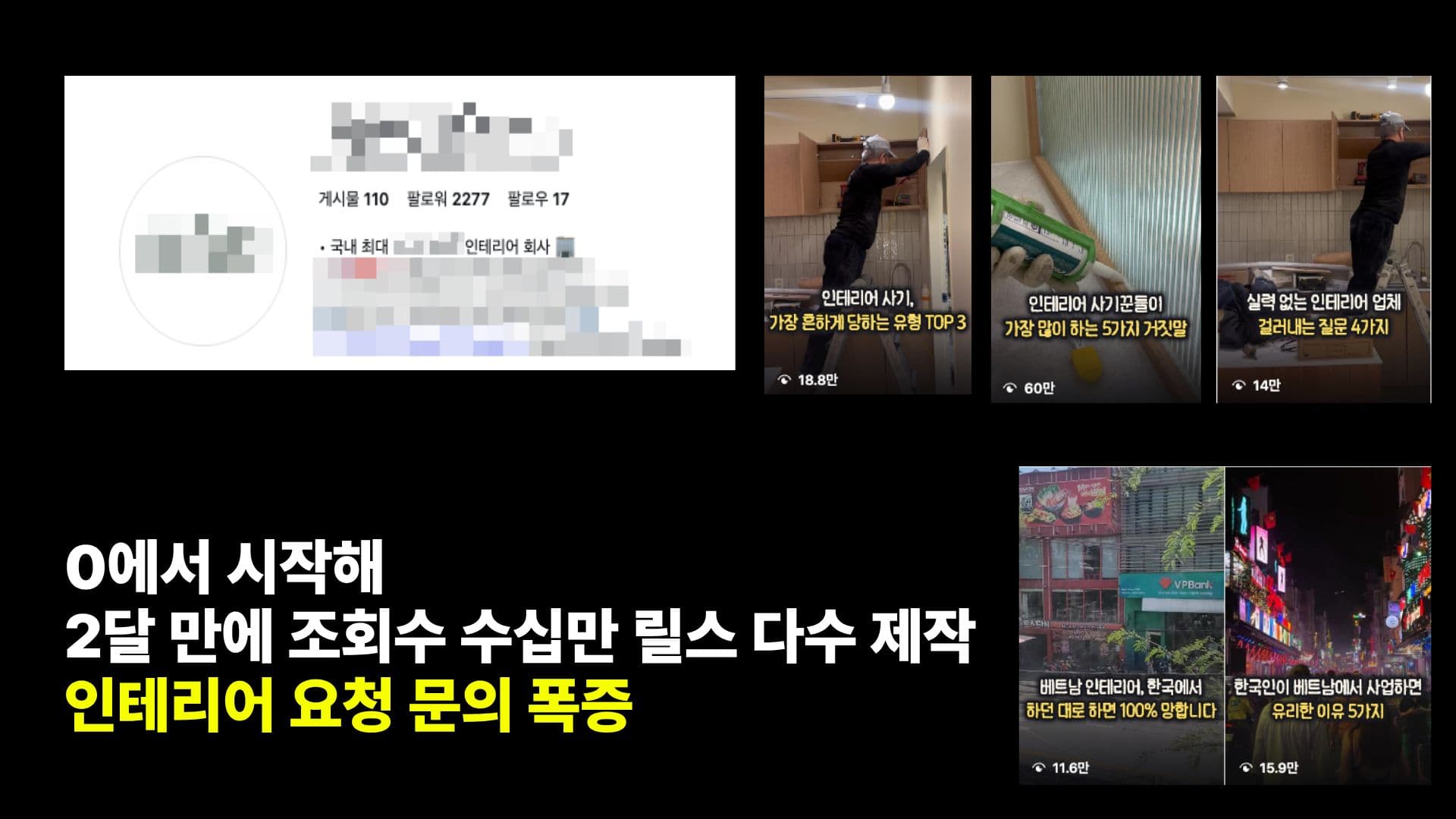 인테리어 2개월 운영 성과 자료